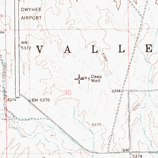 Topographic Map of Deep Well, NV