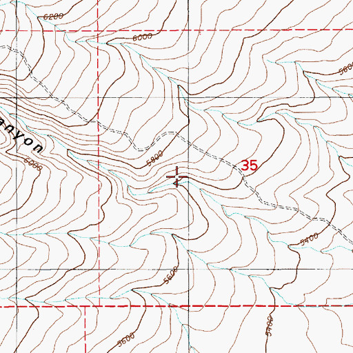 Topographic Map of Deer Canyon, NV