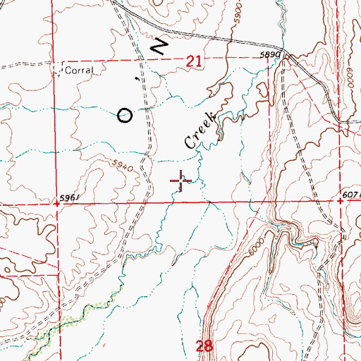 Topographic Map of Deer Creek, NV