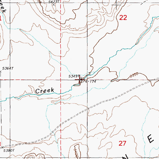 Topographic Map of Deer Creek, NV
