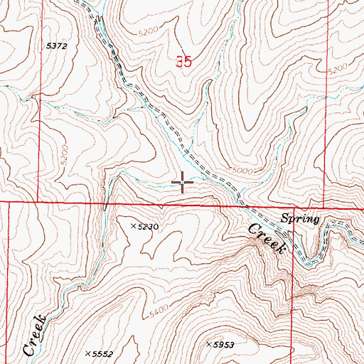 Topographic Map of Deer Creek, NV