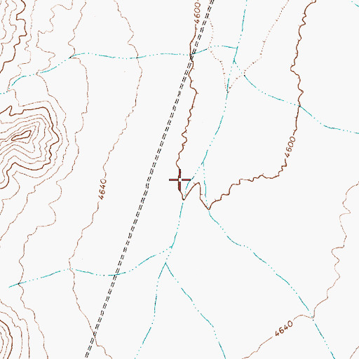 Topographic Map of Delamar Valley, NV