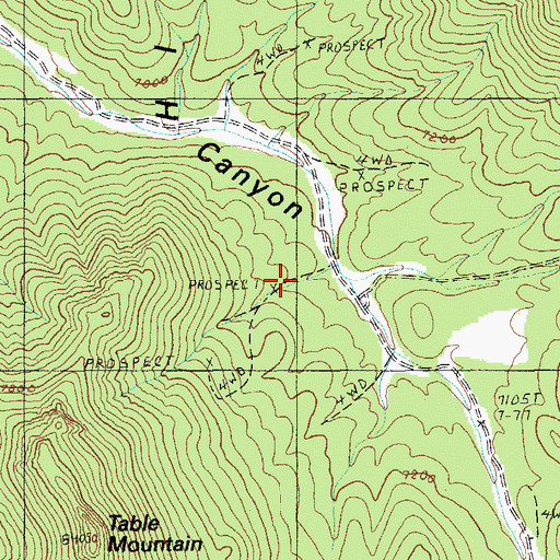 Topographic Map of Denio Canyon, NV