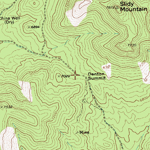 Topographic Map of Denton Summit, NV