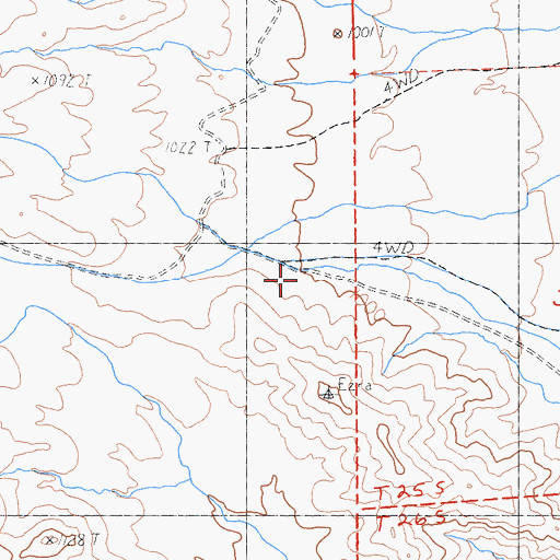 Topographic Map of Devil Canyon, NV