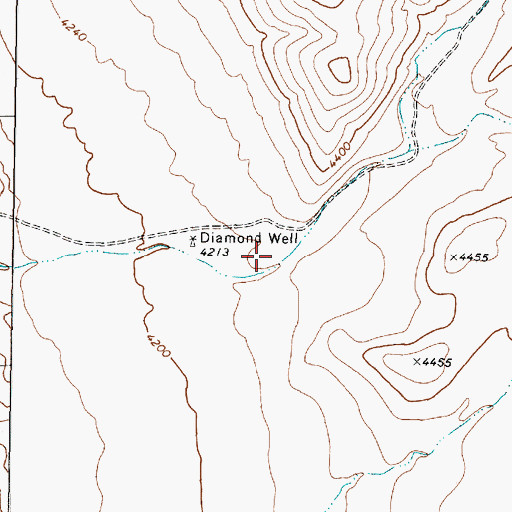 Topographic Map of Diamond Canyon, NV