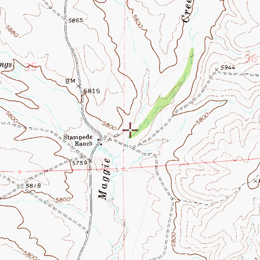 Topographic Map of Dip Creek, NV