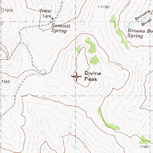 Topographic Map of Divine Peak, NV