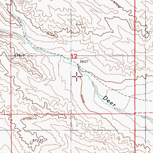 Topographic Map of Doc Creek, NV