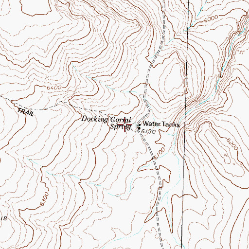 Topographic Map of Docking Corral Spring, NV