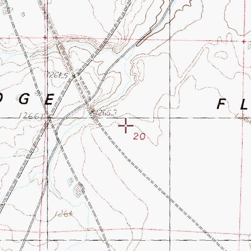 Topographic Map of Dodge Flat, NV