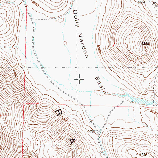 Topographic Map of Dolly Varden Basin, NV
