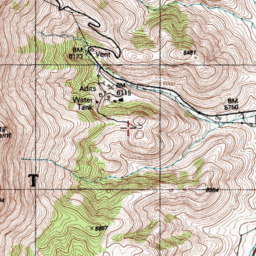 Topographic Map of Dolomite Hill Drill Hole, NV