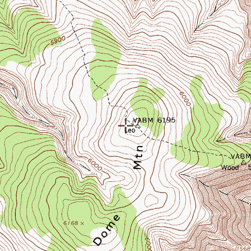 Topographic Map of Dome Mountain, NV