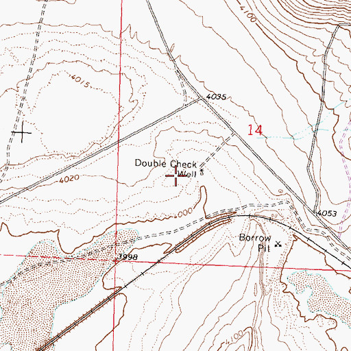 Topographic Map of Double Check Well, NV