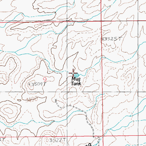 Topographic Map of Mug Tank, AZ