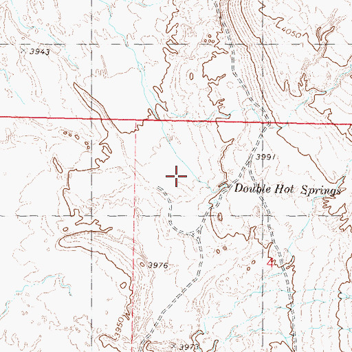 Topographic Map of Double Hot Springs, NV