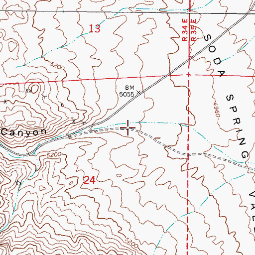 Topographic Map of Douglas Canyon, NV