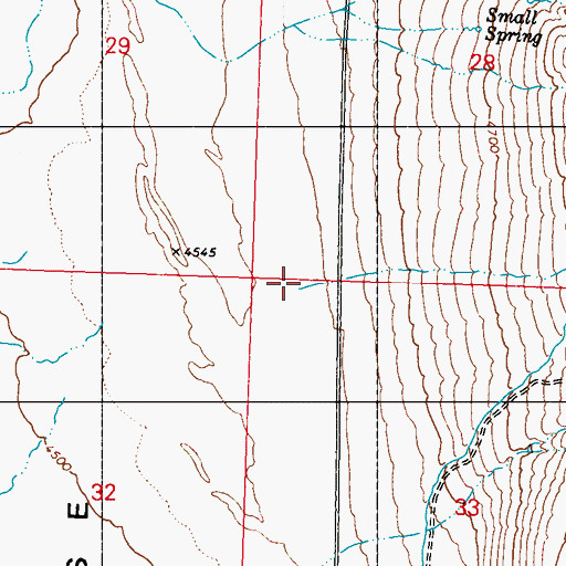 Topographic Map of Drag Road Canyon, NV