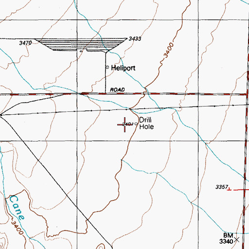 Topographic Map of Drill Hole 4, NV