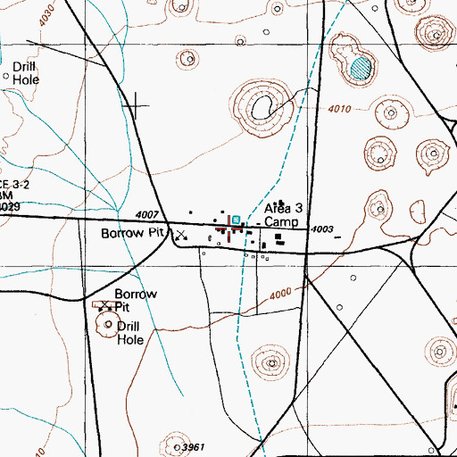 Topographic Map of Drill Hole A-2, NV