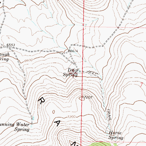 Topographic Map of Drip Spring, NV