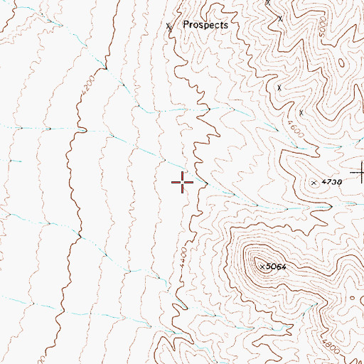 Topographic Map of Dry Canyon, NV