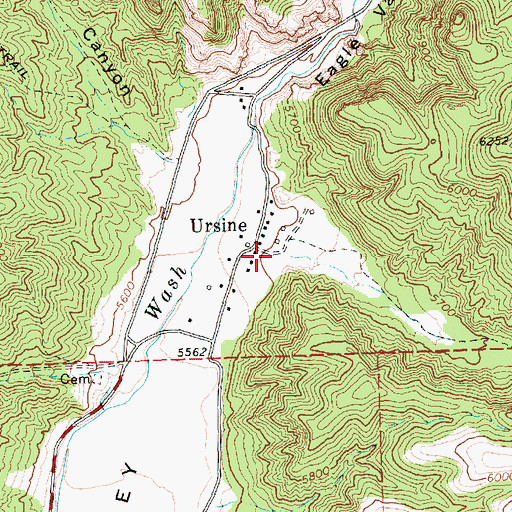 Topographic Map of Dry Canyon, NV
