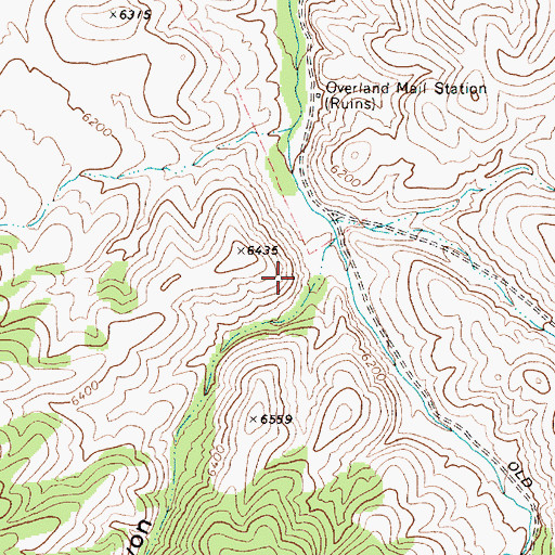 Topographic Map of Dry Canyon, NV