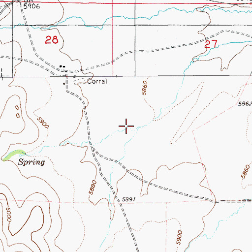 Topographic Map of Dry Canyon, NV