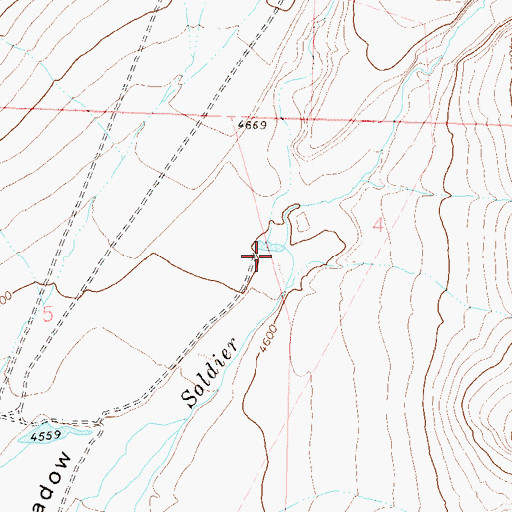 Topographic Map of Dry Canyon, NV