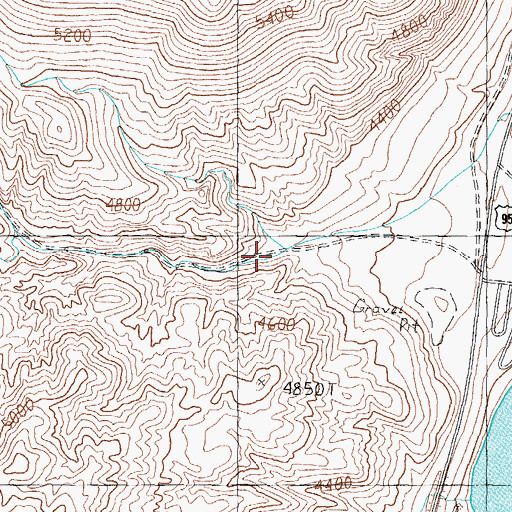 Topographic Map of Dry Creek, NV