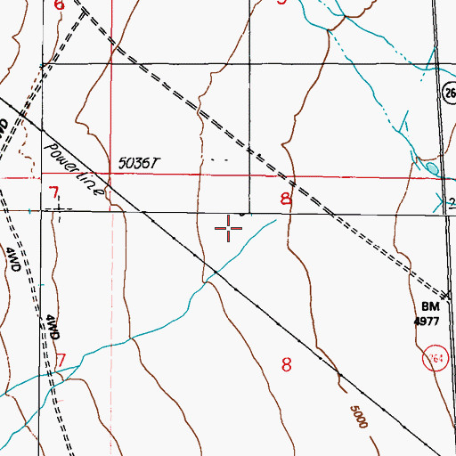 Topographic Map of Dry Creek, NV