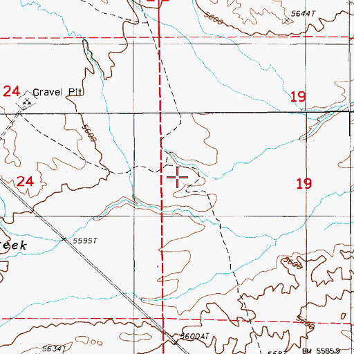 Topographic Map of Dry Creek, NV