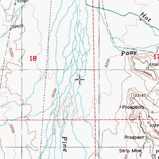 Topographic Map of Dry Creek, NV
