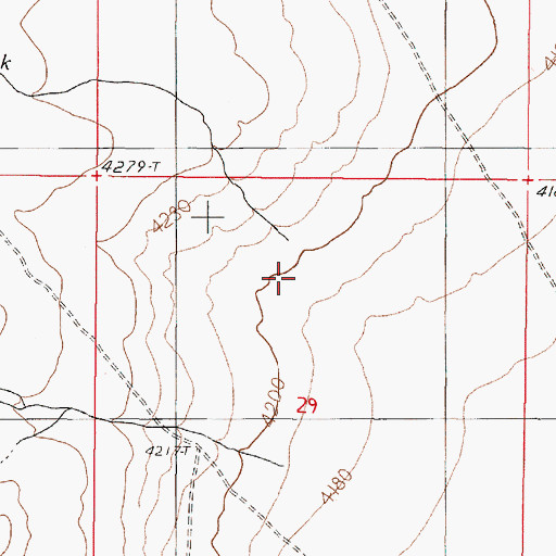 Topographic Map of Dry Creek, NV