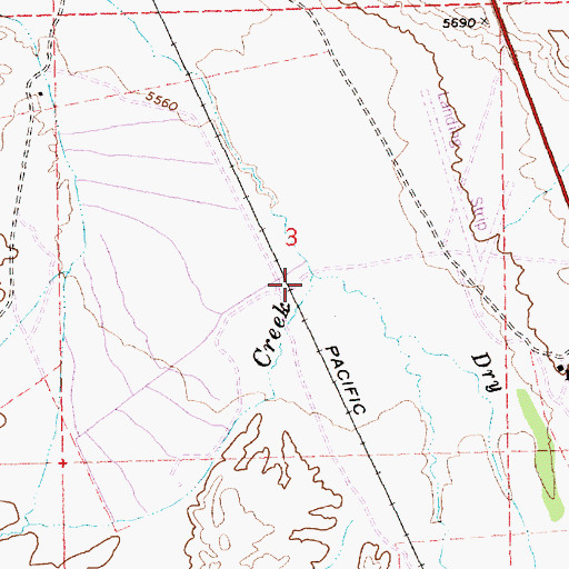 Topographic Map of Dry Creek, NV