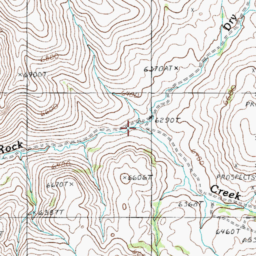 Topographic Map of Dry Creek, NV