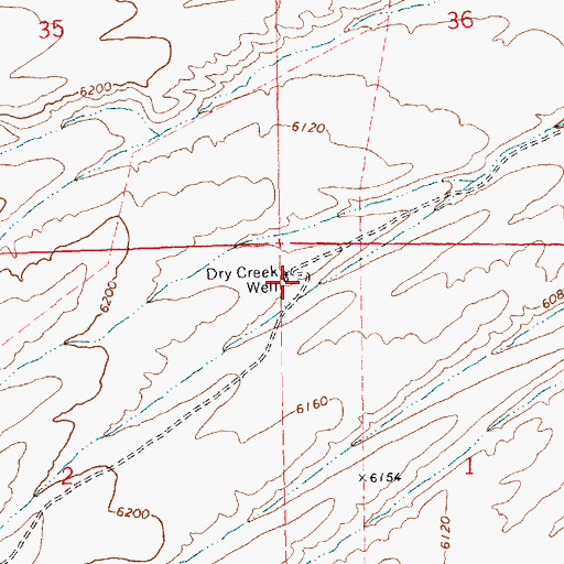 Topographic Map of Dry Creek Well, NV