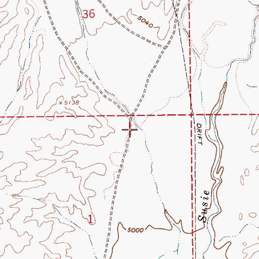 Topographic Map of Dry Gulch, NV