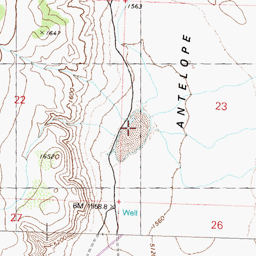 Topographic Map of Dry Lake, NV