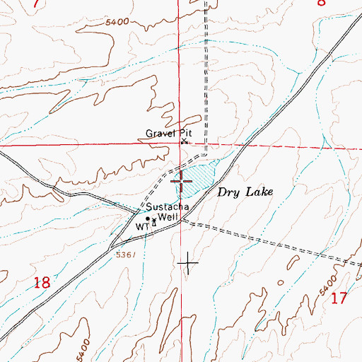 Topographic Map of Dry Lake, NV