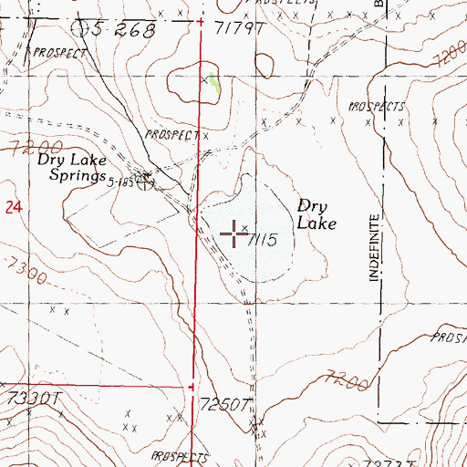 Topographic Map of Dry Lake, NV