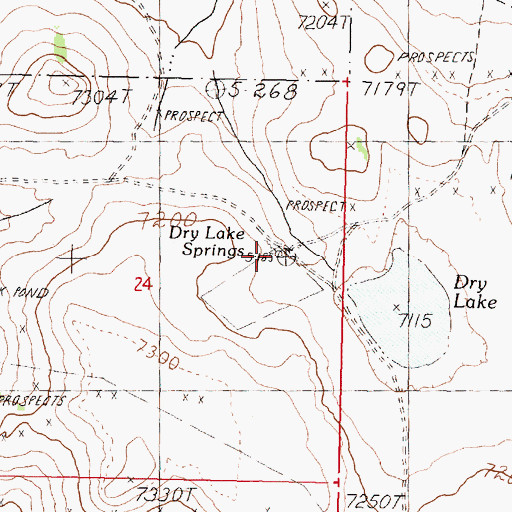 Topographic Map of Dry Lake Springs, NV