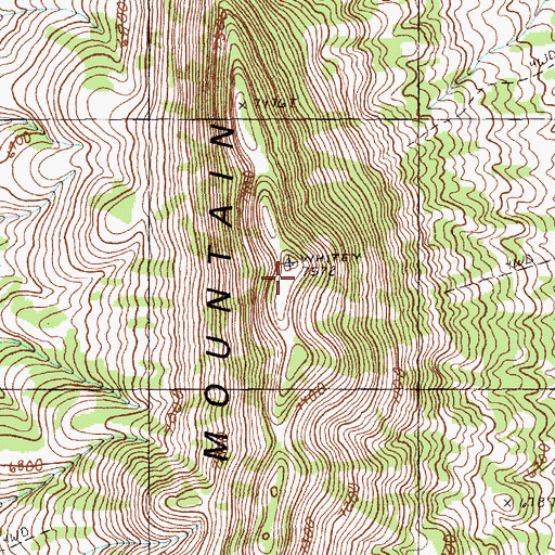 Topographic Map of Dry Mountain, NV