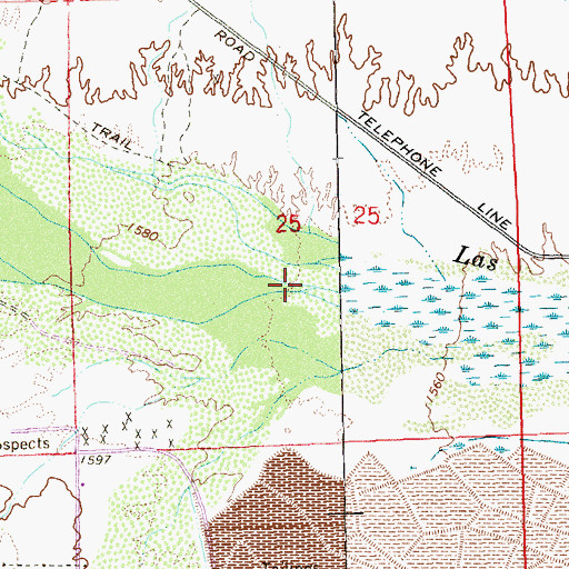 Topographic Map of Duck Creek, NV