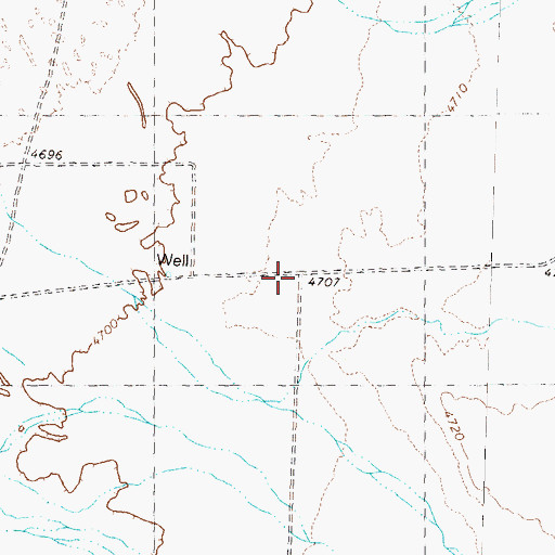 Topographic Map of Duck Flat, NV