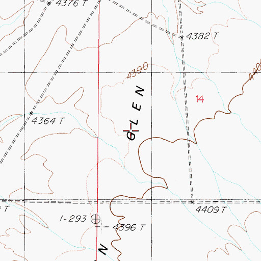 Topographic Map of Dun Glen Flat, NV