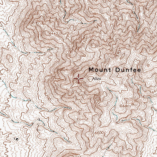 Topographic Map of Mount Dunfee, NV