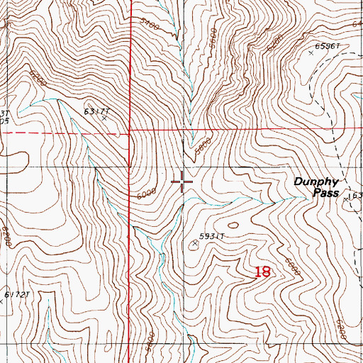 Topographic Map of Dunphy Pass, NV